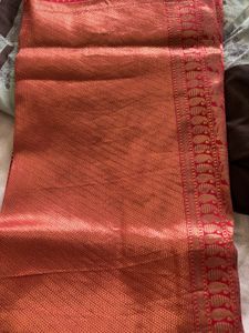 Embroidered Silk saree with blouse