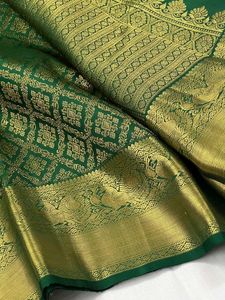 Elegant Green Banarasi Silk Saree