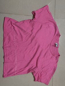 Vibrant Pink Cotton T-Shirt