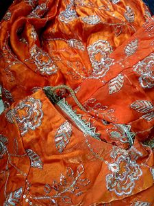 Designer Orange gold lehnga choli