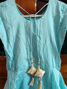 Beautiful Cyan coloured Anarkali