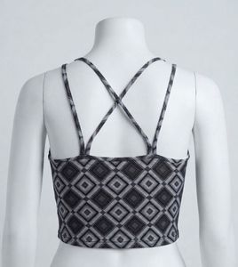 Geometric Print Criss Cross Top