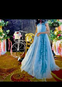 Stunning Light Blue Embellished Gown