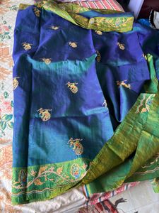 Pure Silk embroidery saree