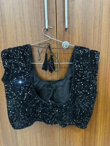 Sequined Black Blouse
