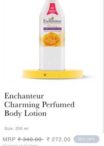 Enchanteur Charming Body Lotion + Pearl Chain