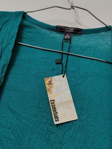 Teal Open Front Cardigan