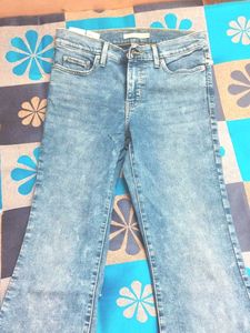 Blue Wash Flare Jeans
