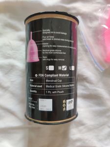Reusable Menstrual Cup - (Medium) Size With Box Ul
