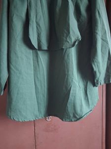 Green Long Sleeve Casual Top