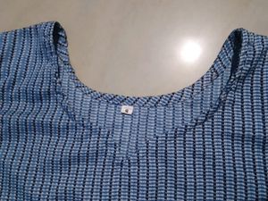 Blue Patterned Top Women's ❇️🍥✨
