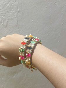 Boho Multicolored Stone Bangles
