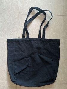 Classic Black Canvas Tote Bag