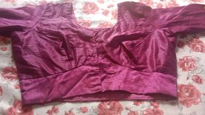 Elegant Purple Saree with Embroidery