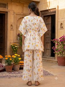 Floral Kaftan &amp; Pant Set