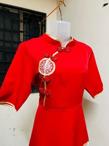 Korean Red Designer One Piece