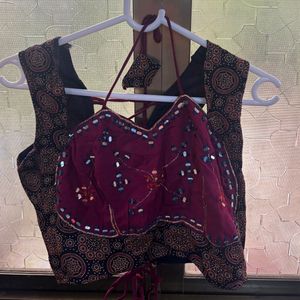 navratri halter neck blouse