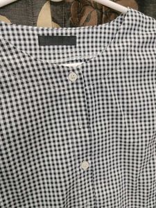 Chic Checkered Button-Up Top