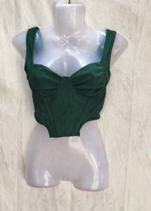 776. Emerald Green Corset Top