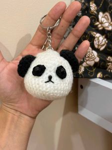 Cute Crochet Panda Keychain