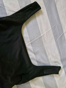 Ruched  black Tank Top