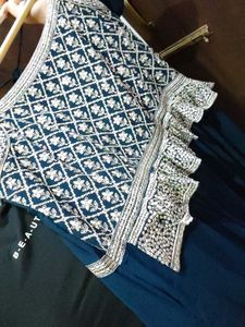Elegant Navy Embroidered Lehenga Choli