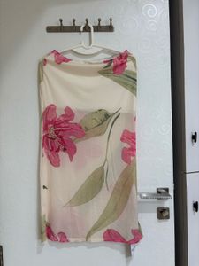 Beach Bikini Skirt with Flower Accent