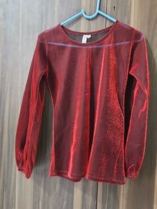 Sparkling Red Long Sleeve Top