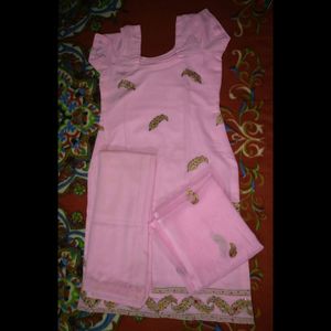 NEW Pink salwar suit set - 3 piece - { not used }