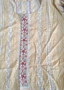 Elegant Beige Kurta Set with Dupatta
