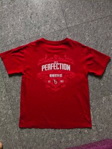 Red 'Perfection Beneath Us' Graphic T-Shirt