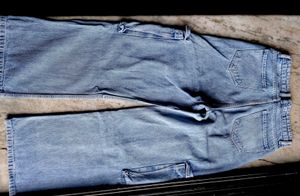 Light Wash Cargo Jeans