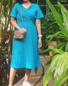 Stunning Blue Wrap Dress