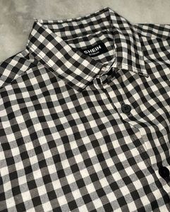 Black and White Gingham Cropped Shirt