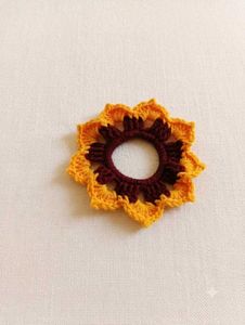 Handmade Crochet Flower Hair Tie