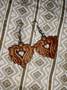 Wooden Beaded Necklace &amp; Earring Set