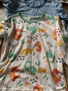 Cute Dinosaur Print Long Sleeve Tops