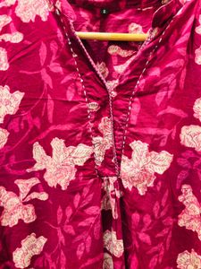 Vibrant Floral Print Kurta