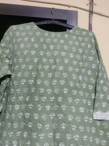 Women's Green Printed Kurta Set