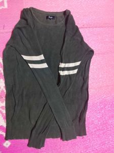 Stylish Green Striped Sweater