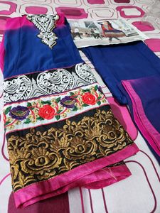Georgette Semi Stitched Suit Fabric