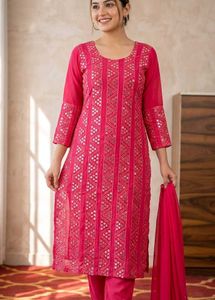 Beautiful Pink Kurta Set eid outfit