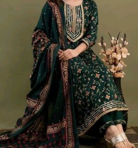 Emerald Green Printed Kurti