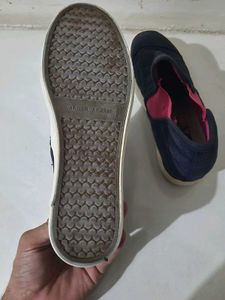 Navy Quilted Slip-On Sneakers