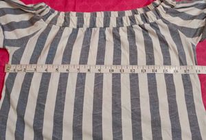 Striped Off-the-Shoulder Dress