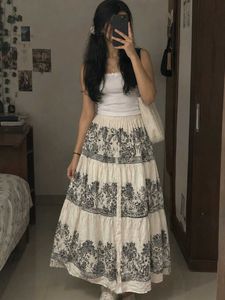 Tiered Floral Maxi Skirt
