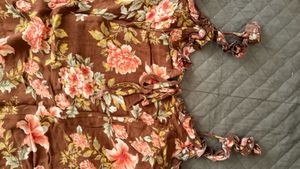 Floral Print Tie-Strap Mini Dress