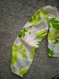 Green Floral Crop Top