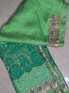 preety green Saree
