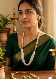 Stunning Multi-Layered Pearl Necklace &amp; Matching G